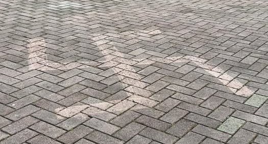 Una svastica tracciata con un’idropulitrice davanti al Centro Incontri e Cultura di Antegnate, alla vigilia del Giorno della Memoria. I fascisti riescono a lordare anche con uno strumento nato per pulire. #matrice