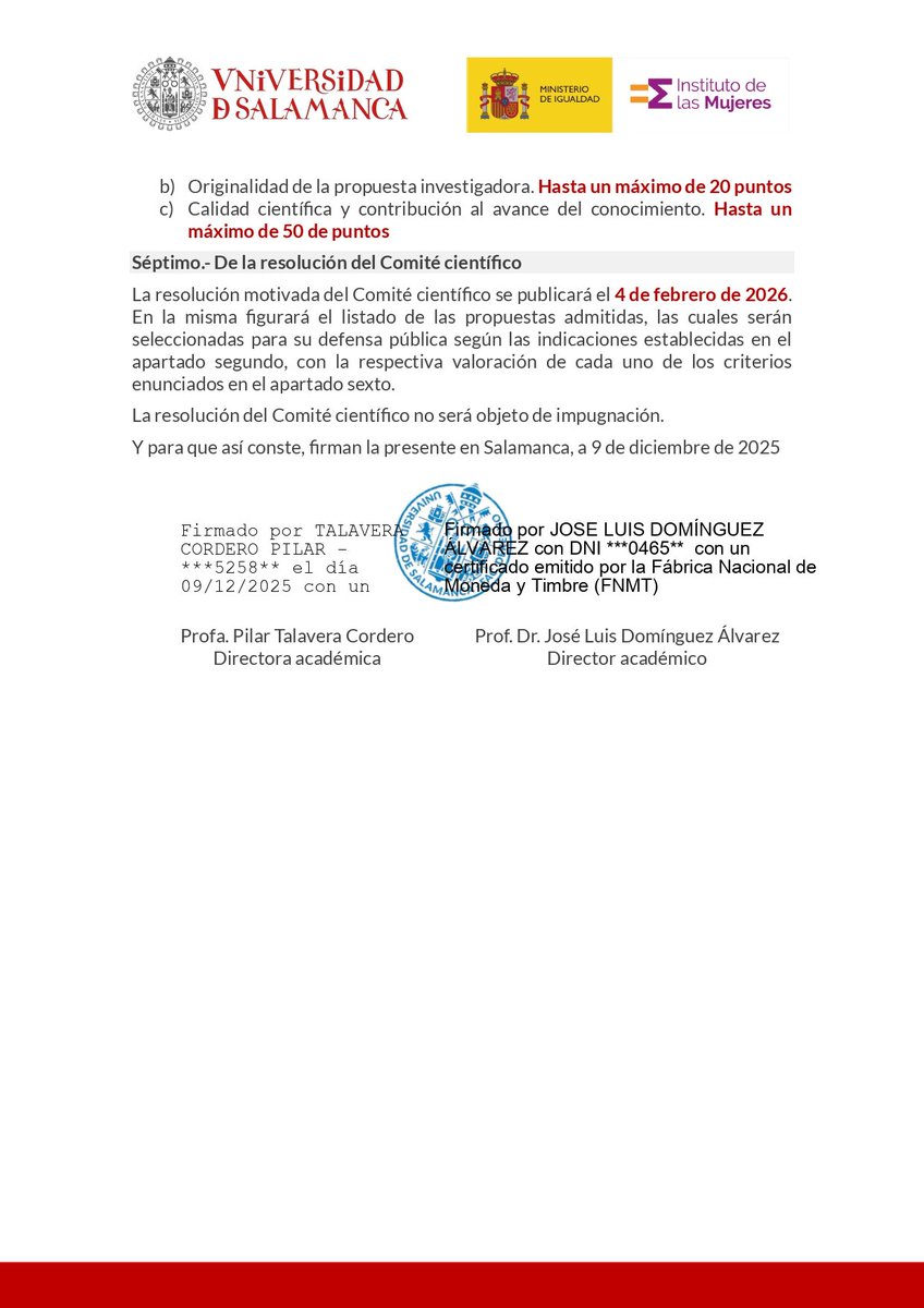 Última semana Call for Abstracts Congreso Internacional:  Mujer Rural y Reto Demográfico
🗓️ Fecha límite: 30 de enero
📌 Envío de propuestas y dudas:  negueda@usal.es
📚 Las contribuciones admitidas se publicarán en una obra colectiva y serán objeto de una retribución económica.