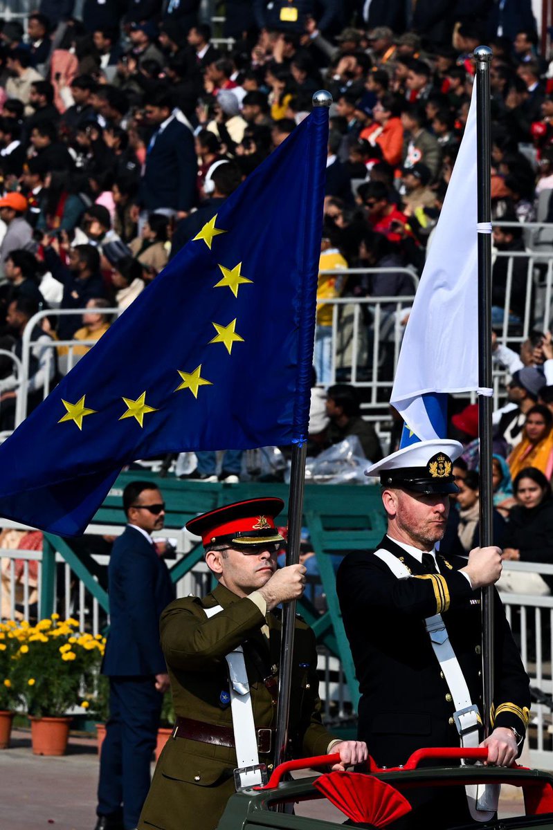 eucopresident's tweet image. Good to see a contingent representing the European Union, led by Colonel Spruijt acting on behalf of the EU Military Staff, at the #RepublicDay parade.

An opportunity to recall the importance of the action of the EU Naval Forces Atalanta and Aspides to enhance maritime security…