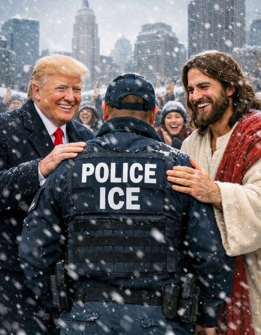 ICE to sprawiedliwa agencja, wykonująca pracę pobożnej administracji. Popieram Trumpa. Popieram ICE. Popieram naród amerykański!