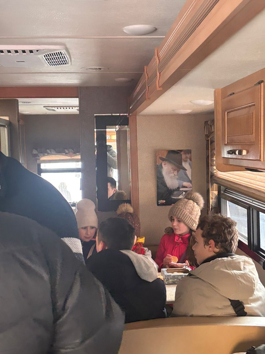 In Kiev, Ukraine, HABAD has reserviced a vehicle in order to supports the  locals with a warm place to rest and eat during the blackout. Kiev has been  without electricity (heating) or