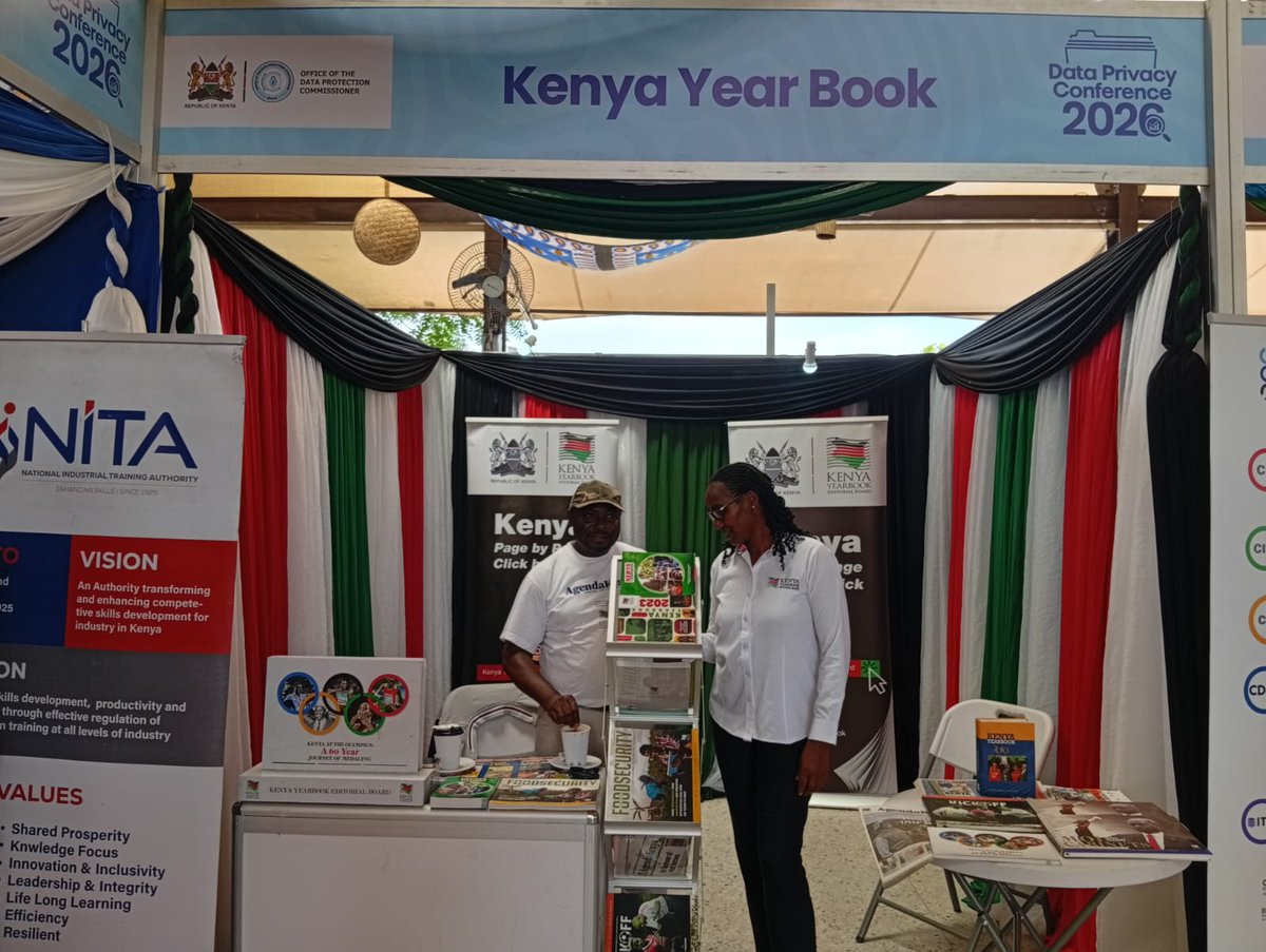 Kenyayearbook's tweet image. Welcome to Day 1 of the Data Privacy Day Conference at Pride Inn Paradise, Mombasa, themed #TrustTheData #DriveTheFuture. 

The Kenya Yearbook Editorial Board is participating, showcasing its products and services. As a state corporation mandated to research, publish, and share