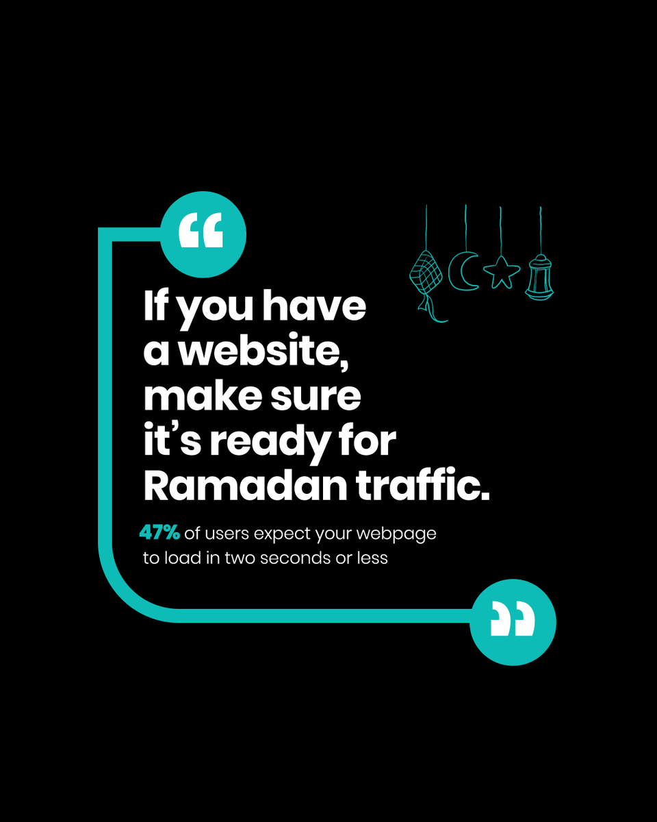 Digitalhouseae's tweet photo. Did you know 47% of users expect a website to load in 2 seconds or less? ⏱️
Get your site ready for Ramadan and don’t lose visitors.
#marketing #ramadan #website #digitalhouse https://t.co/6JZkbEpYK3