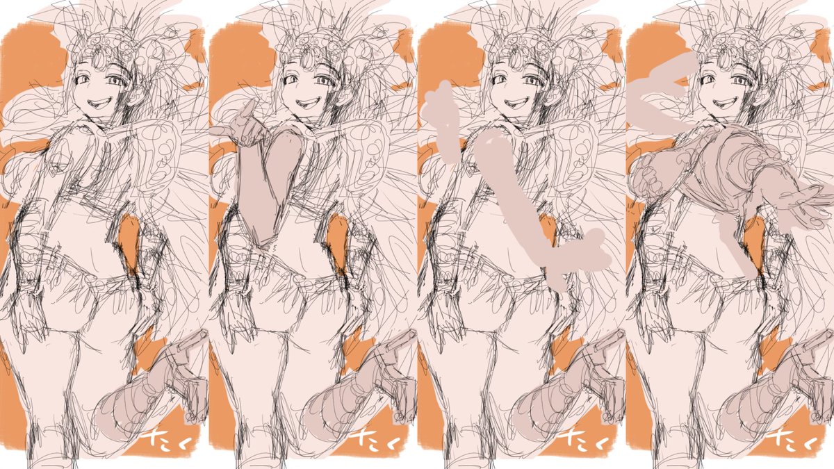 サンバガール77💃🏻途中経過
試行錯誤中🙄 
#イラスト #illustration 