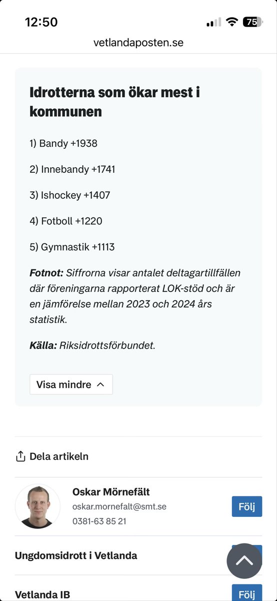 Den döende bandyn. #svbandy