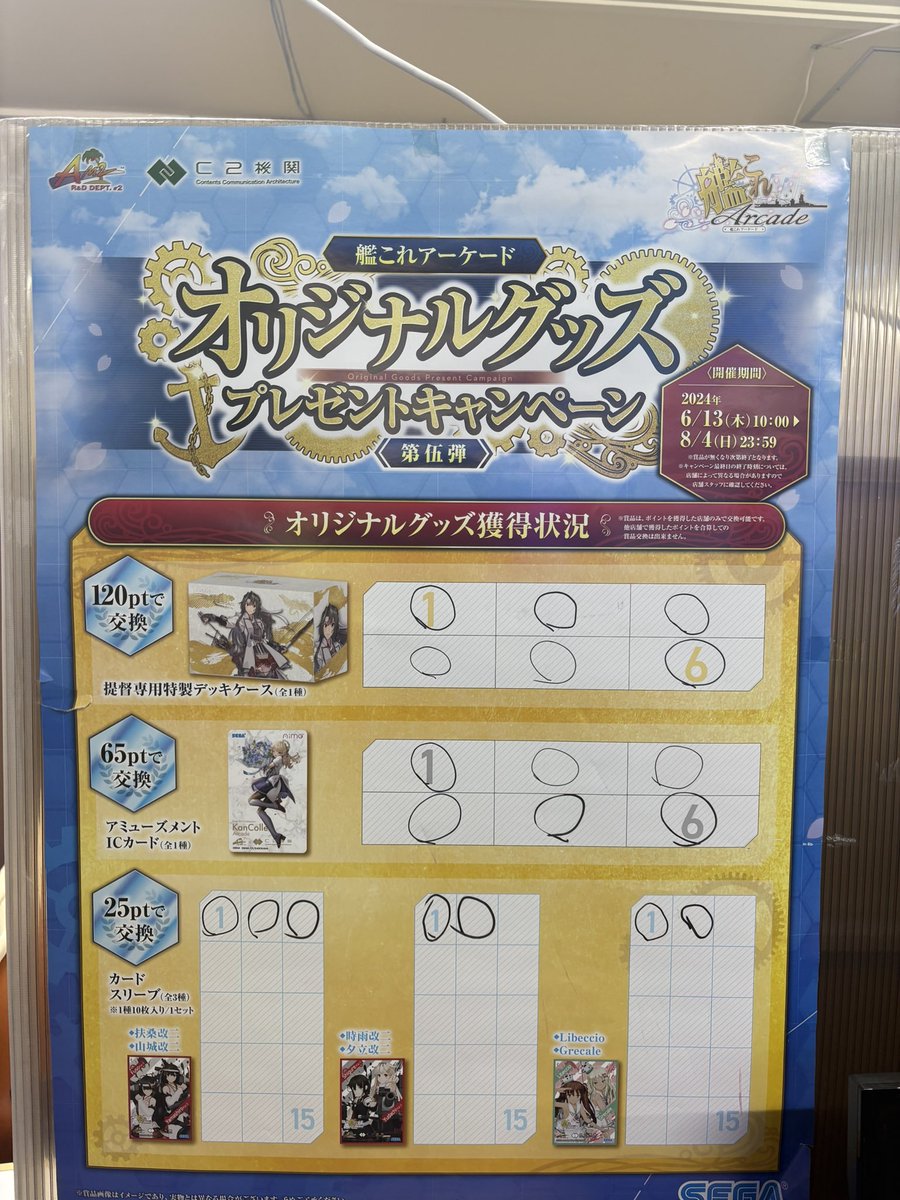 グッズキャンペーン　バインダー　艦これアーケード 艦これアーケードってまだグッズキャンペーンやってんだ～とか思って