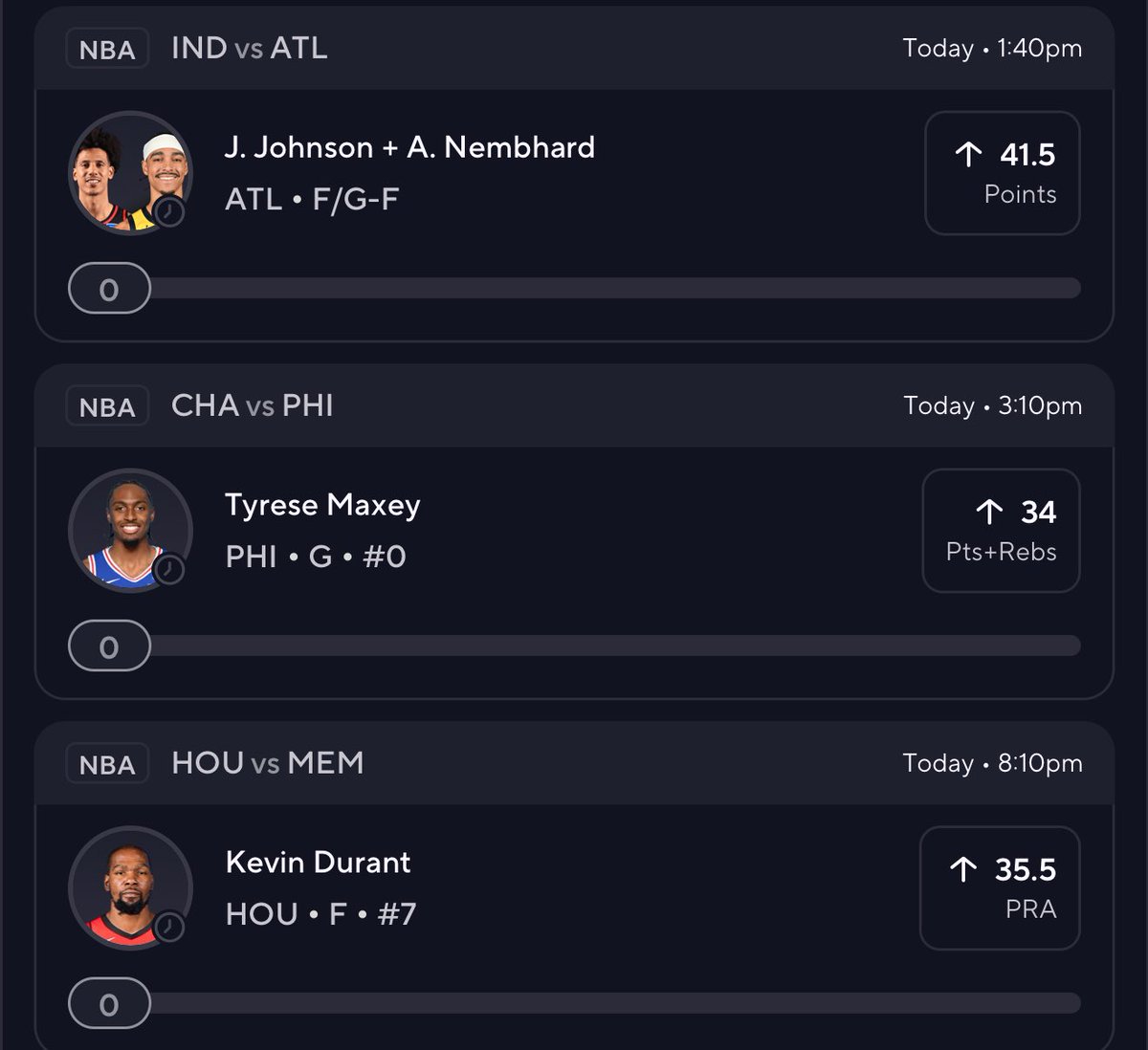 Early morning PrizePicks slip 🎯

Maxey is insane value… he is 35.5 on the books. We get him a full 1.5 PR lower on PrizePicks 🔥

Like if tailing 👍🏼
(tail link below)