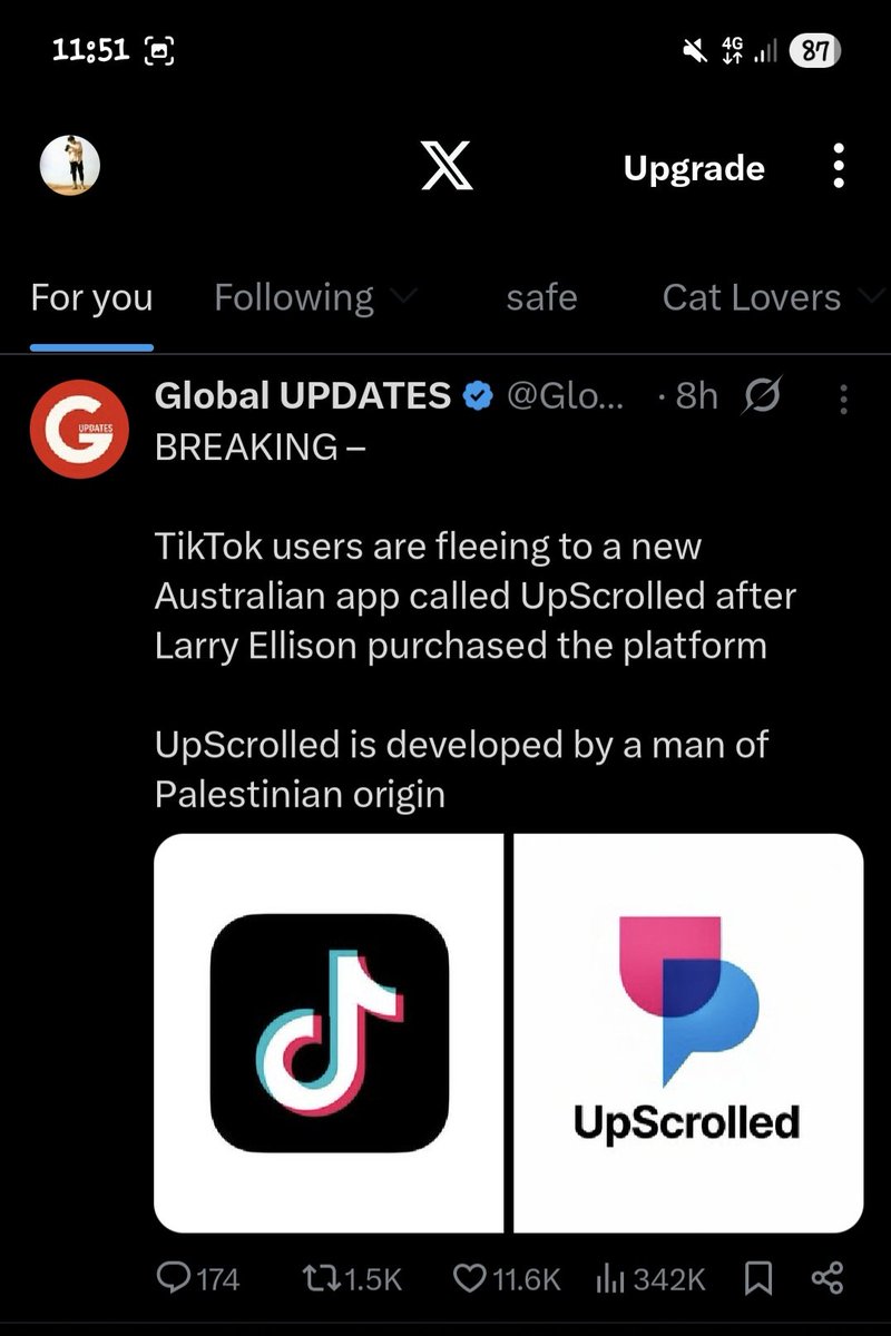 ziamiu's tweet image. i hope upscrolled succeeds but why is the logo literally copy paste of portsmouth university in England 😭