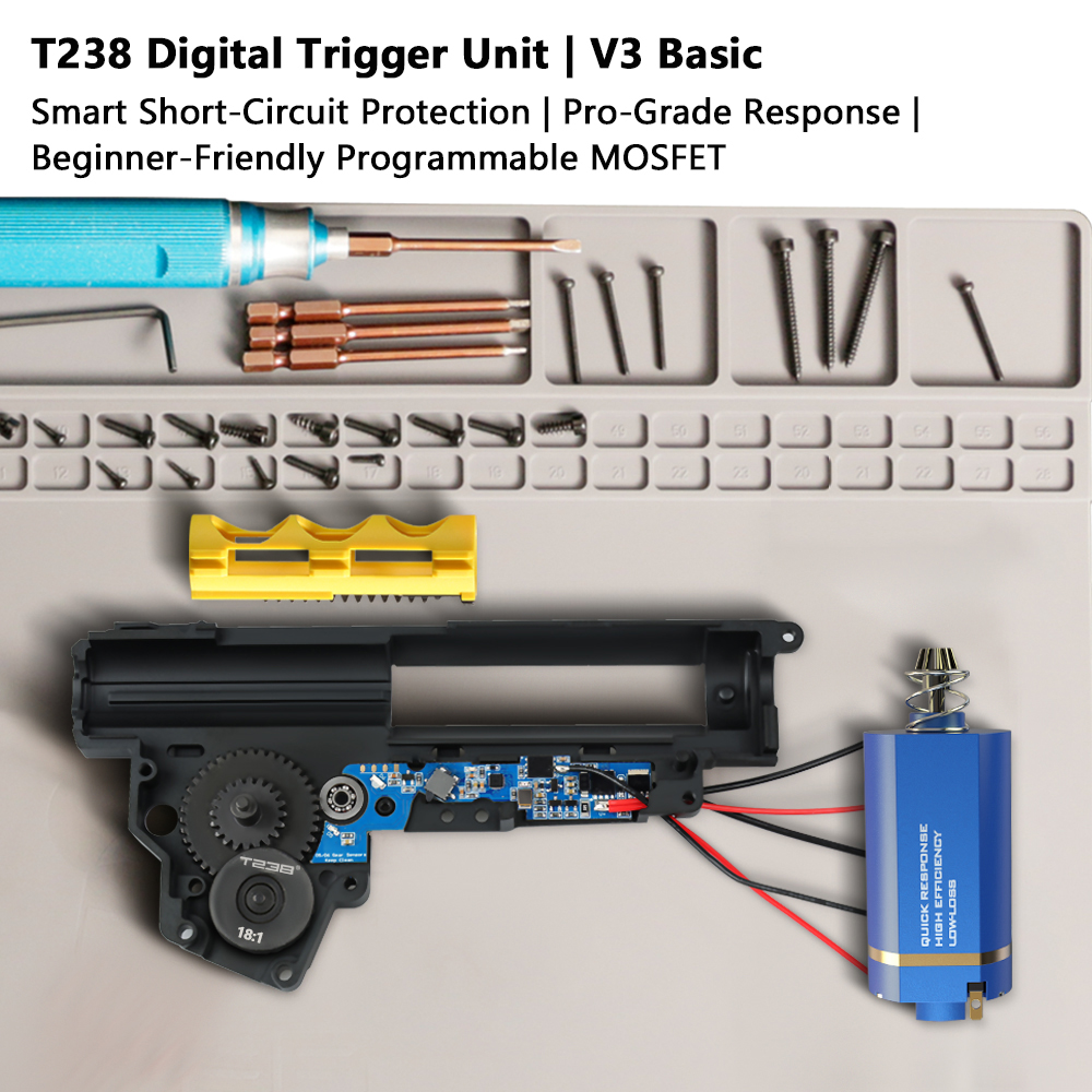 t238_official's tweet photo. T238 DTU V3 BASIC 電子トリガー V3用
 
https://t.co/0nAusyztIt

#電子トリガー #電動ガン #エアガン #エアソフト #サバゲー #修理 #メカボックス #メカボ #aeg #airsoft #gearbox  #airsofttech #dtu #etu #mosfet #t238 #t238airsoftpoints #airsoftgun #airsoftnation https://t.co/ieGhlsza2x