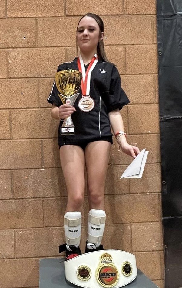 👏 Congratulations to GMS student Lara Martin who won a gold medal🥇 in the National Kickboxing Championships this weekend. This makes her the current British Champion and she qualifies for the World Championships in Dubai later in the year.
Well done Lara.