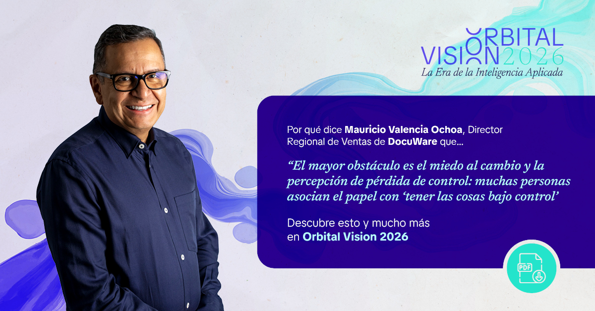 MuyComputerPRO's tweet photo. ¿Por qué seguimos con papel en 2026? MAURICIO VALENCIA (@DocuWare ) lo resume: el mayor freno es cultural, el miedo al cambio y la falsa sensación de “control” con lo tangible.
Descarga Orbital Vision 2026 👇
https://t.co/V8w9ItspSg
#ORBITALVISION2026 #DocuWare https://t.co/36o91V931b