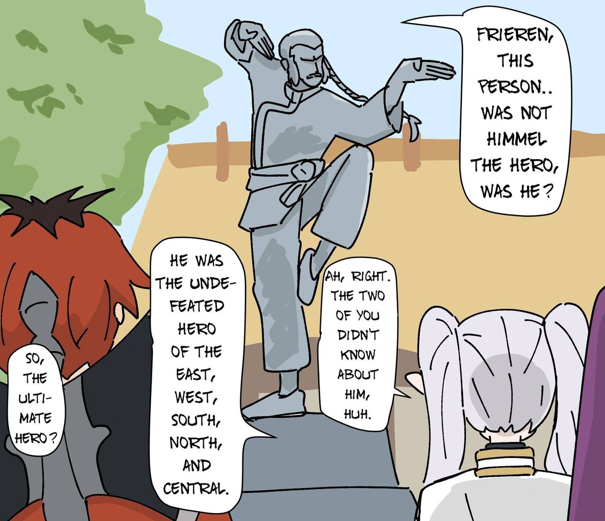 180223's tweet image. Frieren x Master Asia (G Gundam) 

English translation by BakAnki: facebook.com/photo?fbid=142…