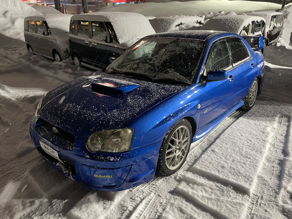 退院！おかえりインプ😭✨
みんなも雪ドリするときは(しなくても)気を付けよう