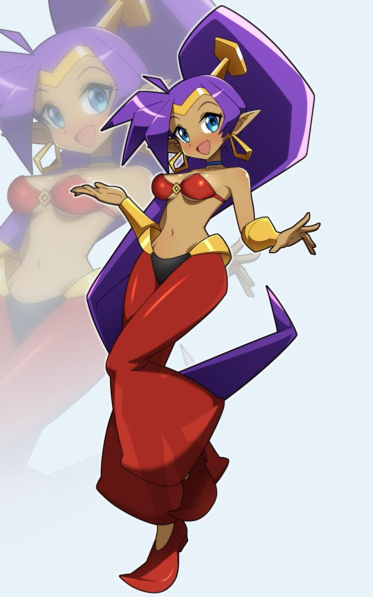 (repost) Illustration of Shantae that I made previously.