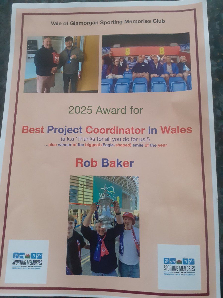What a year 2025 was for our Penarth Club...thank you for my award too 🤣 we meet every Wednesday at 10am for more info call 07515 916305 or email Rob.baker@sportingmemories.uk 
<a href="/SportsMemNet/">Sporting Memories</a> <a href="/PenarthTimes/">Penarth Times</a> <a href="/PenarthRFC/">Penarth RFC</a> <a href="/Old_Pens_RFC/">Official Old PensRFC</a> <a href="/PenarthView/">Penarth View</a> <a href="/ValeofGlamorgan/">Vale of Glamorgan</a> <a href="/Penarthtowncen1/">Penarth Town Centre</a>