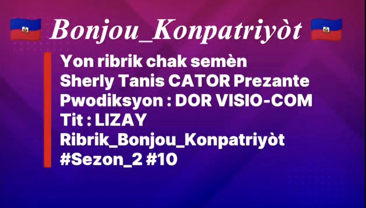 <a href="/Visiocomsa/">DOR VISIO-COM</a> <a href="/pwezilibete/">PWEZI LIBÈTE</a> <a href="/BillTersonHaiti/">Bill Terson</a> <a href="/Donley20Menard/">Donley Menard | LittéRAPture</a> <a href="/Ekritize05/">𝑬𝒌𝒓𝒊𝒕𝒊𝒛è ♓︎ «</a> <a href="/FifiWilkens/">Wilkens</a> <a href="/frantzcia/">Frantzcia Deshommes</a> <a href="/FrensiscaD/">Frensisca Danastor</a> <a href="/Jedimantal/">Fondasyon Mantal Ayiti (Jedimantal).</a> <a href="/joachimjcharles/">Joachim Jean Charles</a> <a href="/relemmoun/">Malèb Jozèf (Merite).</a> <a href="/mapoulitteraire/">Mapou Littéraires</a> <a href="/PhilippesonJste/">Philippeson JUSTE</a> <a href="/Renaissanc1500/">Al le poète passenger 🏀⛹🏾‍♂️✍🏾🐜</a>