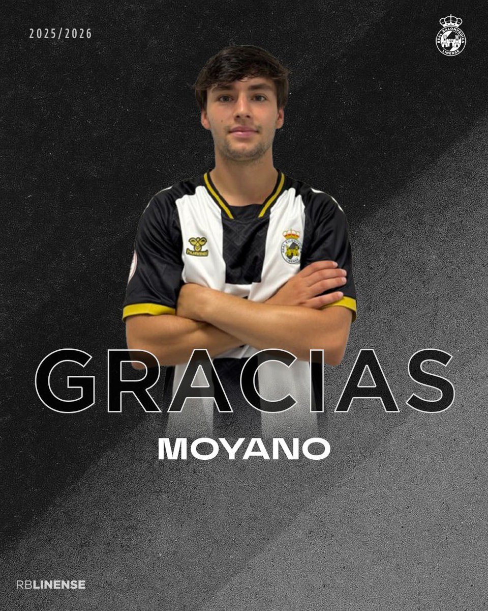 RBL1912's tweet photo. 𝗖𝗢𝗠𝗨𝗡𝗜𝗖𝗔𝗗𝗢 𝗢𝗙𝗜𝗖𝗜𝗔𝗟 | La Real Balompédica Linense y Adrián Moyano separan sus caminos, a petición voluntaria del futbolista.

Desde el club agradecemos su trabajo y le deseamos toda la suerte en su futuro. https://t.co/9EC58sofY1
