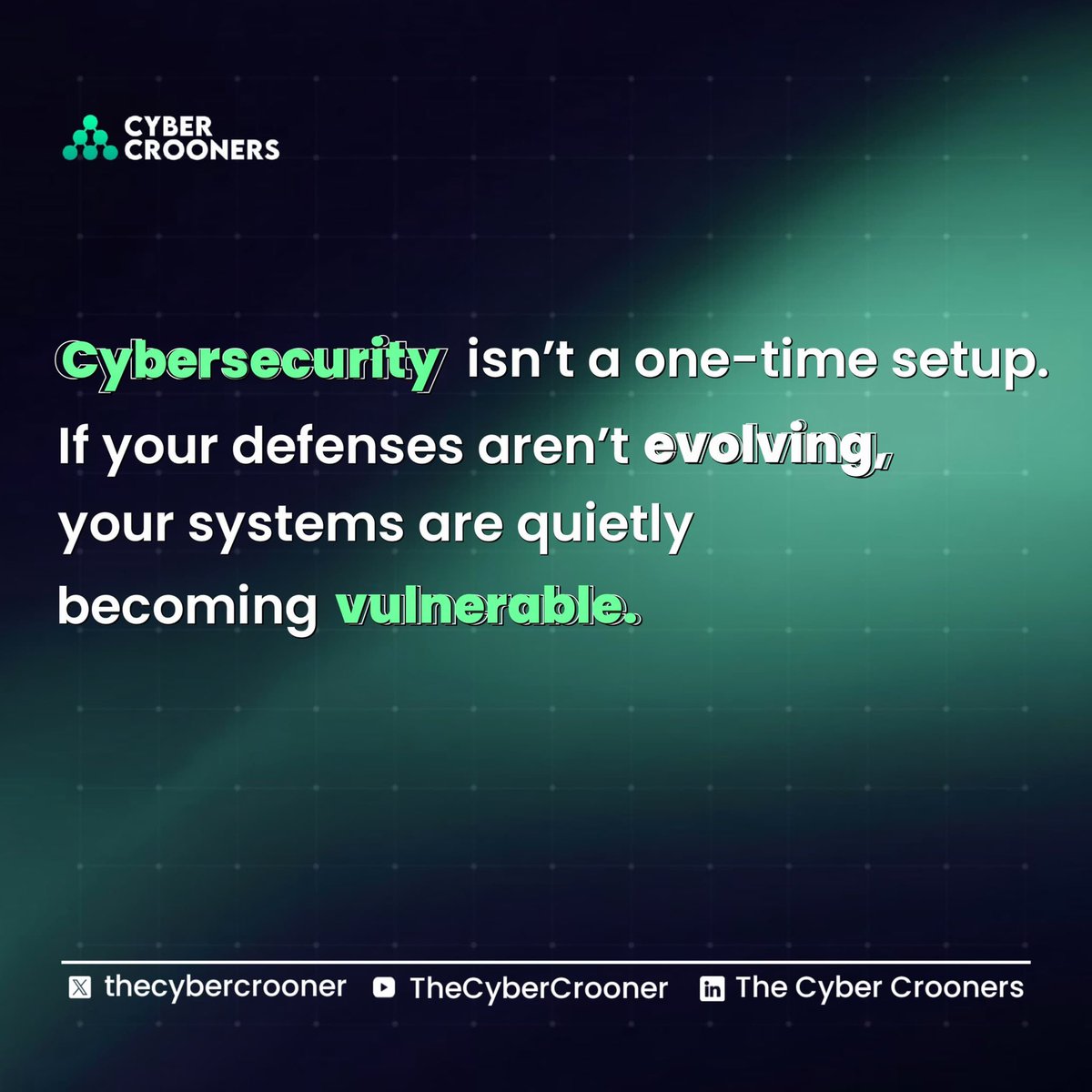 Cybersecurity is a journey, not a destination.
Keep learning and stay in the loop of information to reduce risk of vulnerabilities