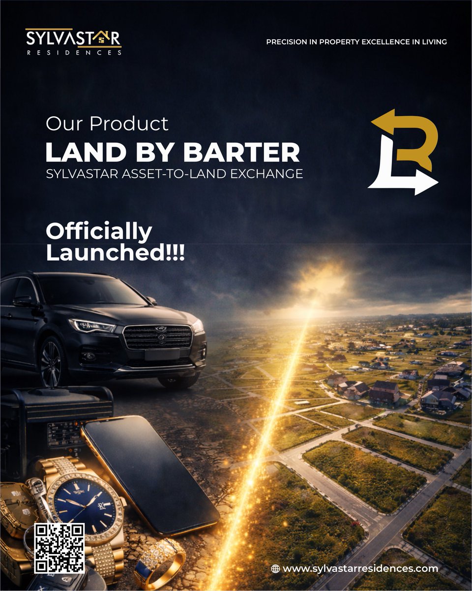 SylvastarGroup's tweet photo. The game has changed! It's official! Sylvastar introduces Land by Barter – your Asset-To-Land Exchange is here!

Why wait for cash when your assets can work for you today?Trade in your assets and secure your future in landed property.

Welcome to a smarter way to invest!

#SylvastarLaunch
#OwnYourLand
#LandByBarter
#LandOwnershipMadeEasy
#AssetsToLand