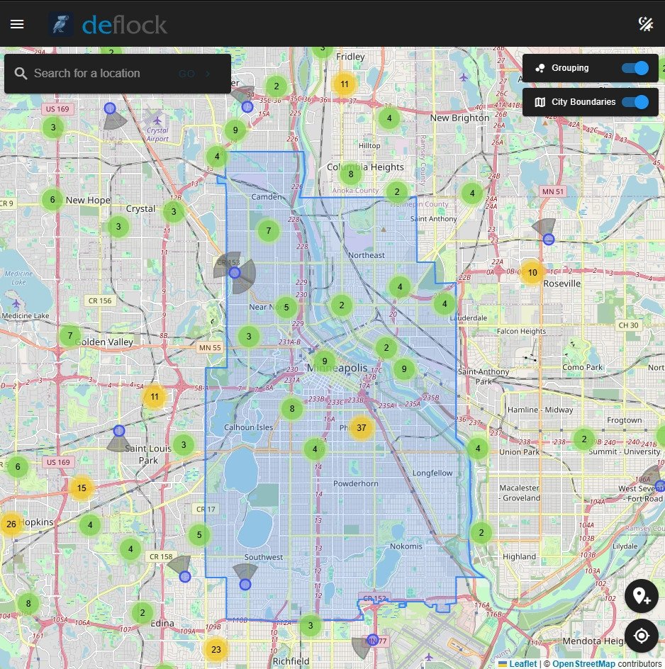 YourAnonCentral's tweet image. Deflock me and ALPR watch

Crowdsourced maps of license-plate reader cameras.
Shows where cars are tracked, helps avoid heavily monitored routes, and documents surveillance that can be accessed by ICE. #3E #GoodvsEvil #toolkit

deflock.me

alpr.watch