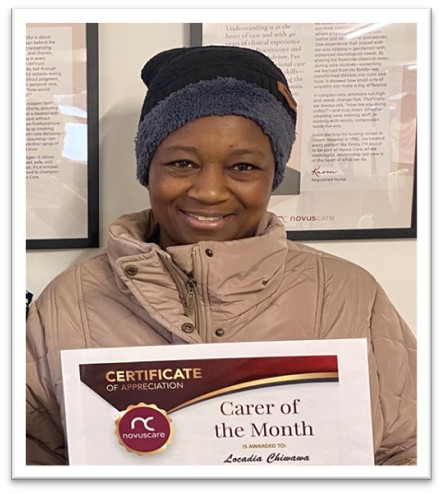 We’re delighted to award Locadia our Community Carer of the Month! 🌟She’s a valued member of the Surrey team, respected by colleagues and clients alike. Her dedication, reliability, and professionalism make her truly deserving. 
#CarerOfTheMonth #CommunityCare #NovusCare