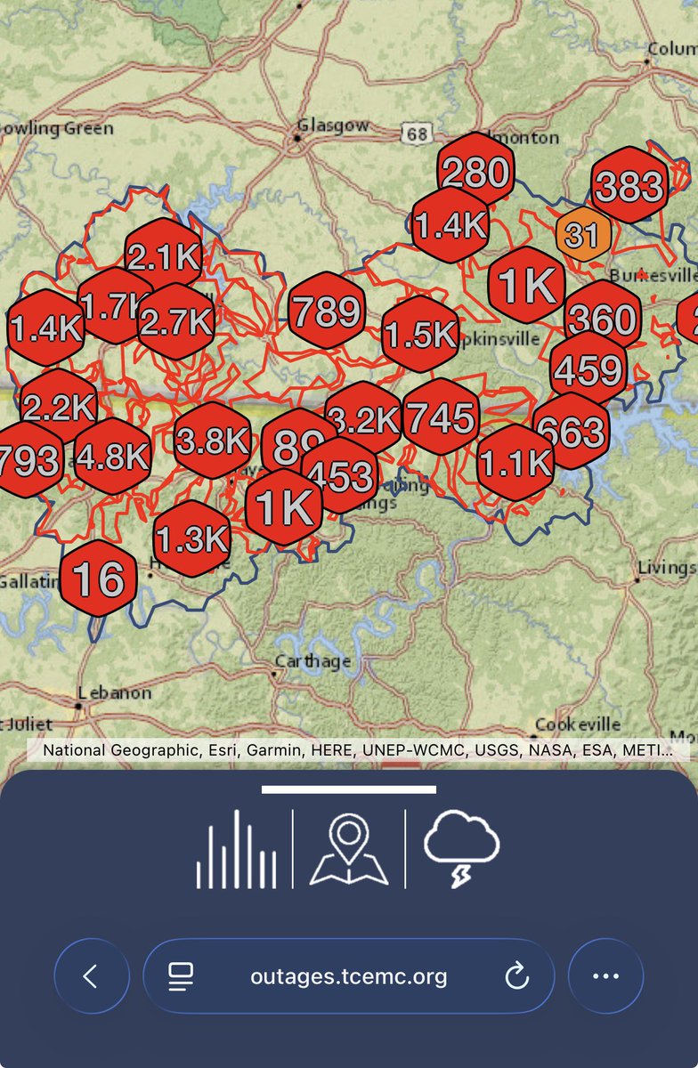 DON’T FORGET ABOUT MACON COUNTY!

Crews with Tri-County Electric were stretched to their absolute maximum yesterday — and will be again today.  I’m not sure what outside help is being brought in to assist their crews, but they need all the resources they can get.  47% of Macon