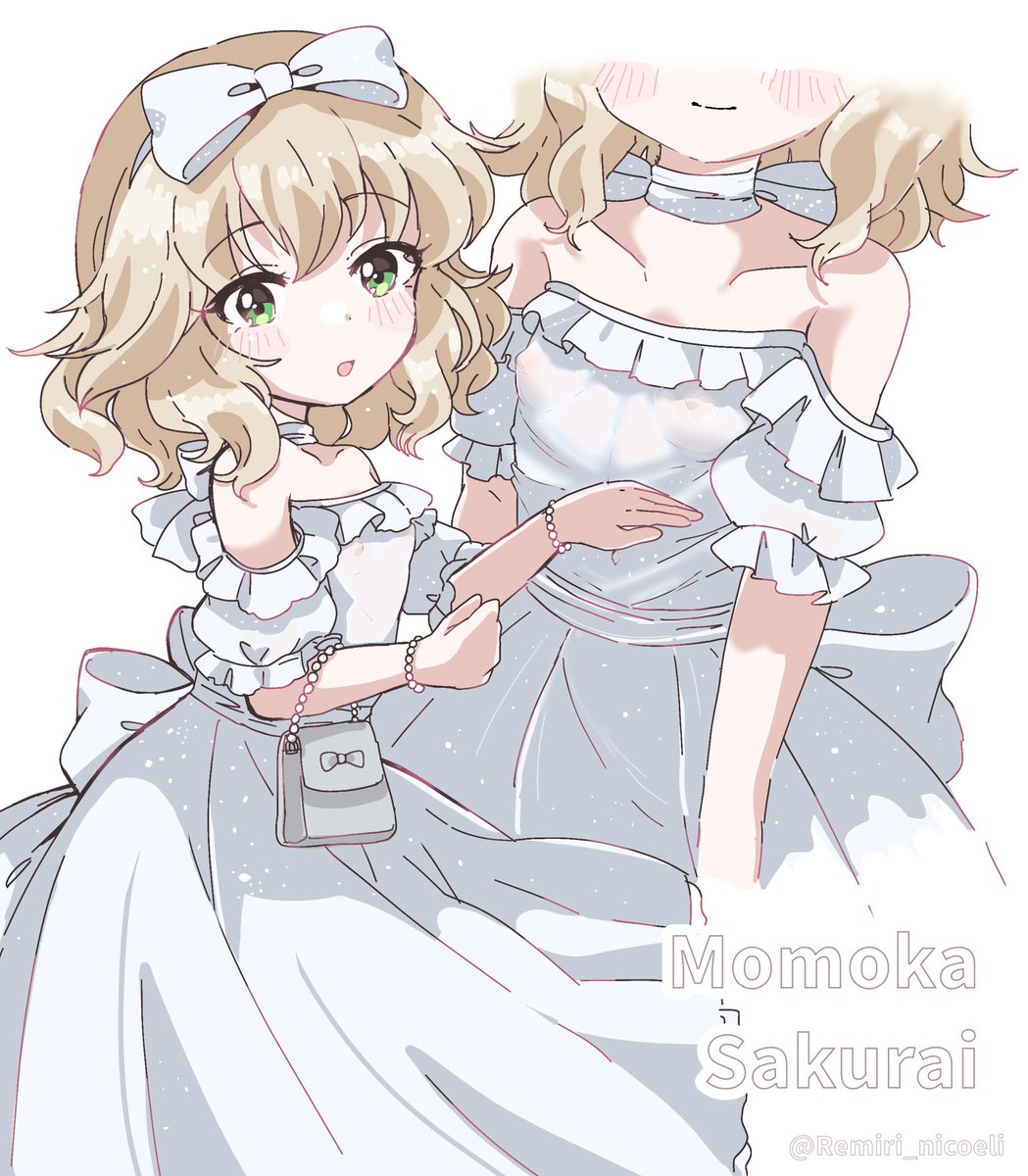 パーティードレスの桃華ちゃん🍑