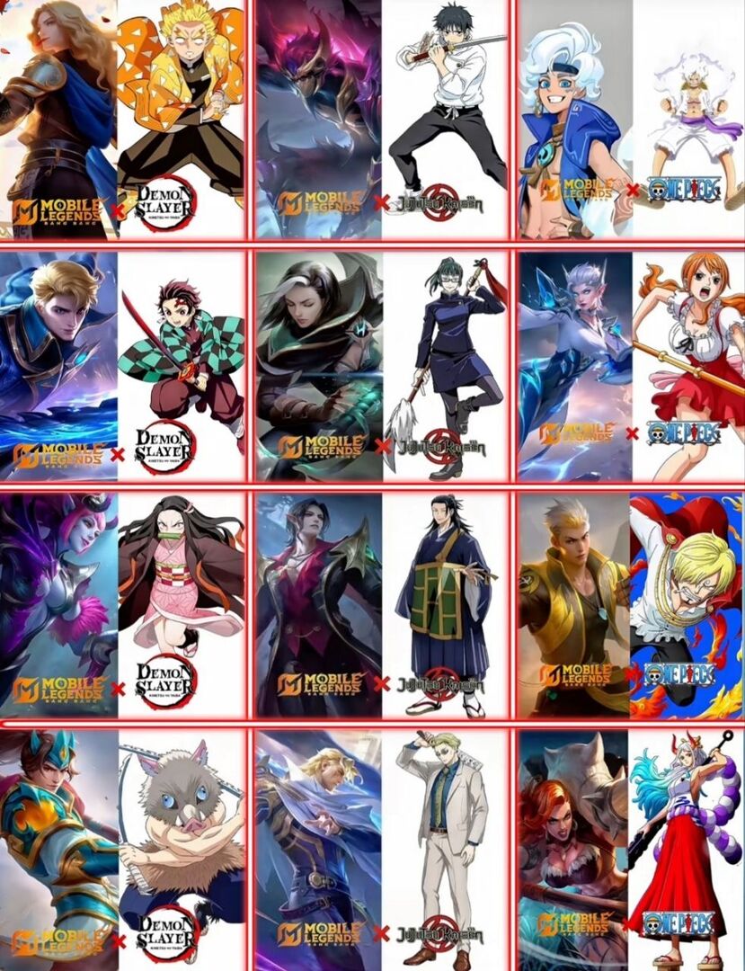 SKIN COLLAB ML!
MLBB x DEMON SLAYER
MLBB x JUJUTSU KAISEN
MLBB x ONE PIECE 
Nami kun😍😋