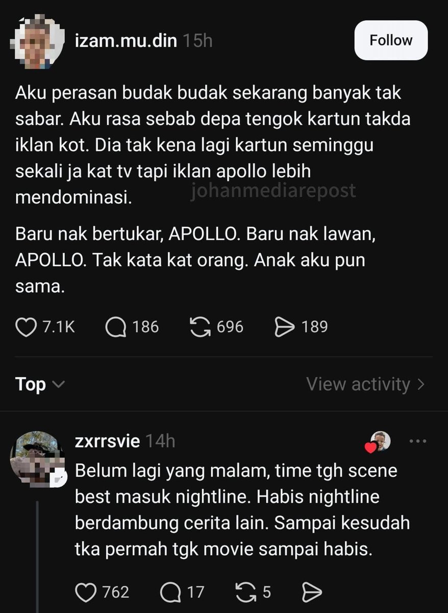 HobinJangHobin_'s tweet photo. Kenapa Budak Sekarang Tak Boleh Fokus?

Video 0.6 saat pun boleh bosan.
Bukan sebab content tak menarik, tapi otak dah ketagih hiburan segera.

Swipe sikit, tukar.
Tak sempat faham, dah anggap “boring”.

Besar dengan video laju, bunyi kuat, potong tak henti, bila jumpa benda perlukan sabar, terus heng.

Algoritma gembira, fokus mati.
Akhirnya pandai scroll, tapi susah fikir.