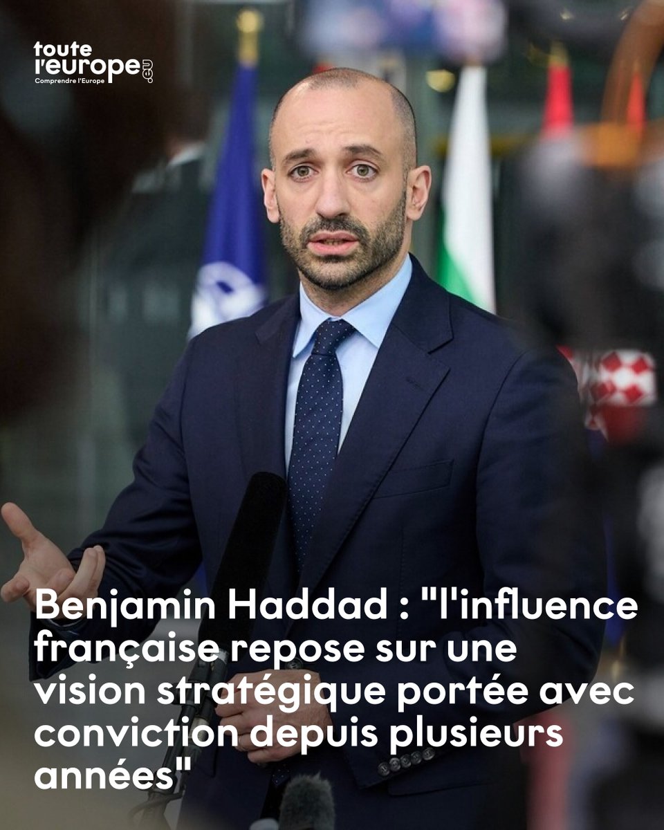 touteleurope's tweet photo. 🗣️ @benjaminhaddad, Ministre délégué chargé de l’Europe : "l'influence française repose sur une vision stratégique portée avec conviction depuis plusieurs années".

Découvrez son interview sur Toute l'Europe ➡️ https://t.co/qCK08tAueH

@francediplo https://t.co/uPOcmfRGGI