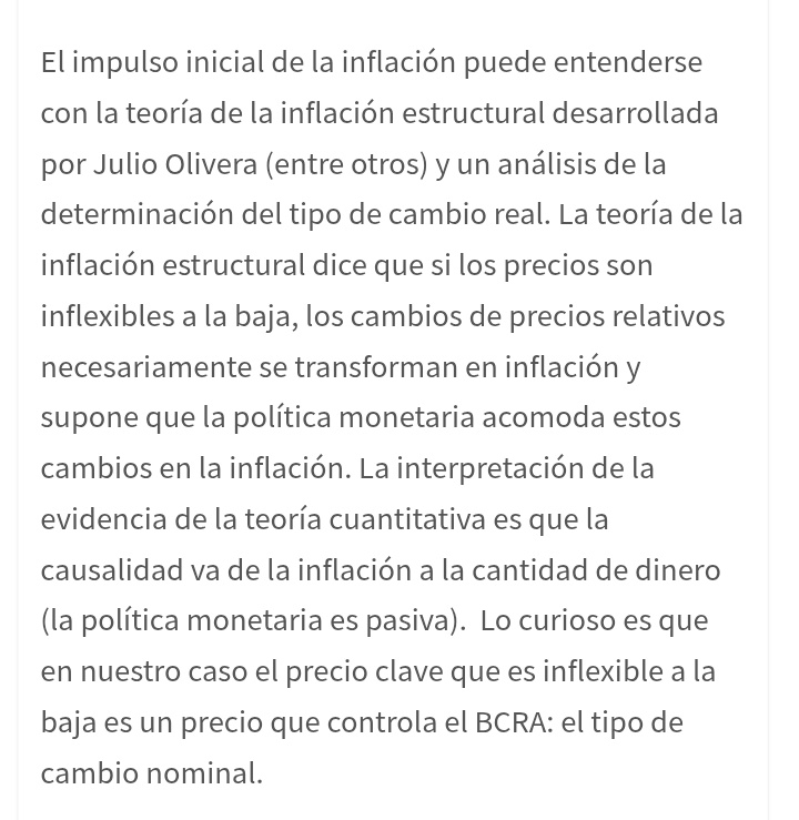 dev.focoeconomico.org/2010/11/14/%c2…
Claro. La infla de ARG en los 2000s arrancó siendo estructural vía TC. Después vino la inflación fiscal y monetaria. Es más, ambas pueden convivir tranquilamente. Miren que Neumeyer no es estructuralista ... 😆