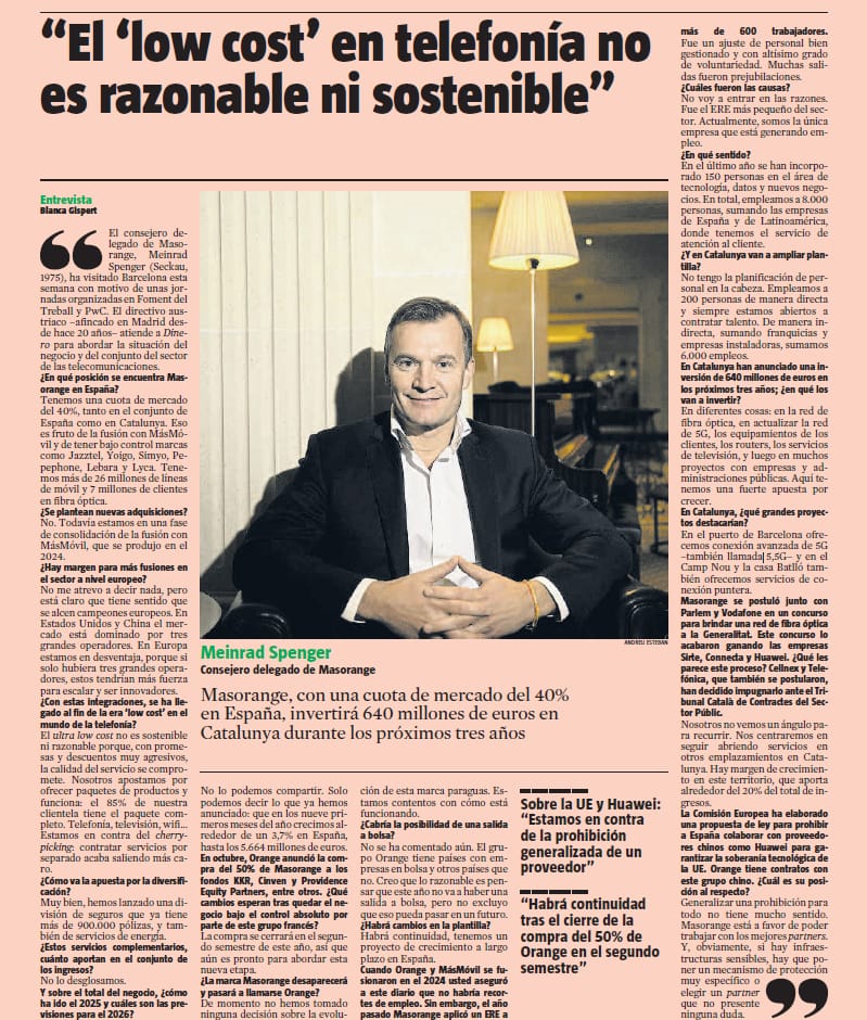 Confirmamos nuestro compromiso con #Cataluña y nuestro convencimiento de la oportunidad estratégica de este territorio gracias a sus infraestructuras avanzadas de telecomunicaciones.

Orgullosos de liderar esta transformación! 🤙🏻👍🏻

PD: gracias a <a href="/LaVanguardia/">La Vanguardia</a> por la entrevista.