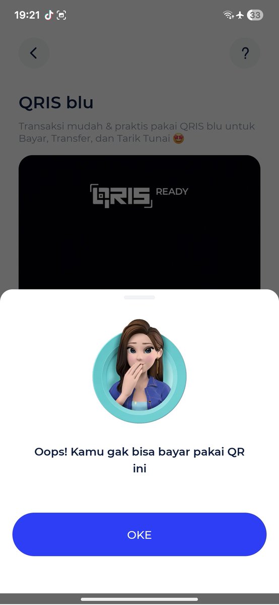 hadnotime's tweet photo. @blubybcadigital hallo kak mohon infonya kenapa tidak bisa untuk payment tiktok via qris ya? https://t.co/3XDluKT9Km