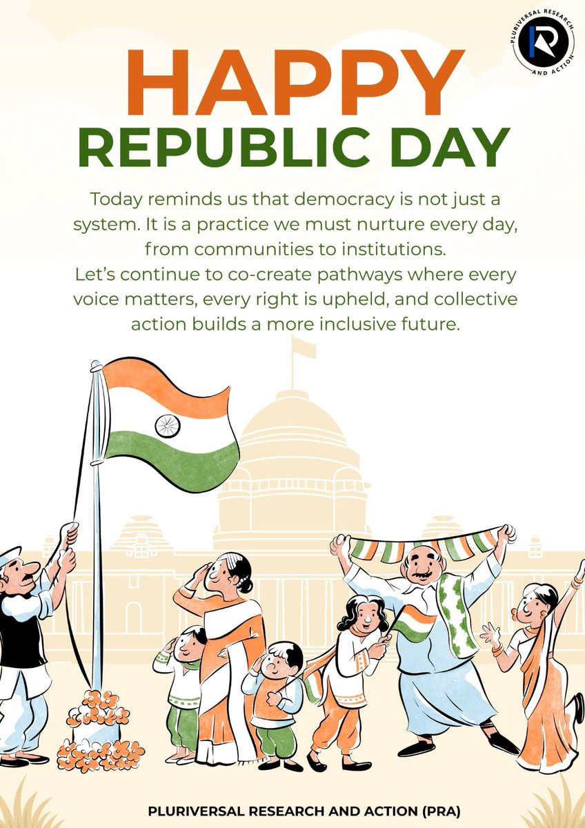 Happy Republic Day! We will continue to nurture democracy in every space - from communities to institutions - every voice matters.
<a href="/avadh166/">Avadh Bihari</a>