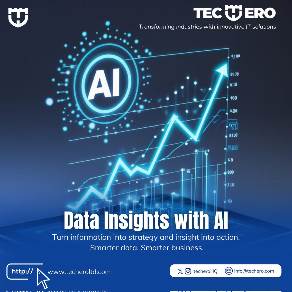 techeroHQ's tweet photo. Organizations sit on massive amounts of data, yet decisions are still made on instinct, incomplete reports, and delayed insights. Data exists but clarity doesn’t.

Techero’s AI-powered analytics transforms complex data into clear, actionable intelligence. Real-time insights, predictive analysis, and smarter reporting. All in one system.

Faster decisions, better strategies, and measurable business impact.

Data doesn’t create advantage.
Intelligence does.
Techero turns data into decisions.

#AIinBusiness #DataAnalytics #BusinessIntelligence #DigitalTransformation #Techero #SmartDecisions #EnterpriseAI #DataDriven #OperationalExcellence