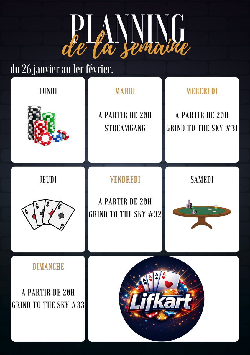 4 sessions en stream cette semaine : une sur la chaine de Winamax, et 3 sur ma chaine perso !