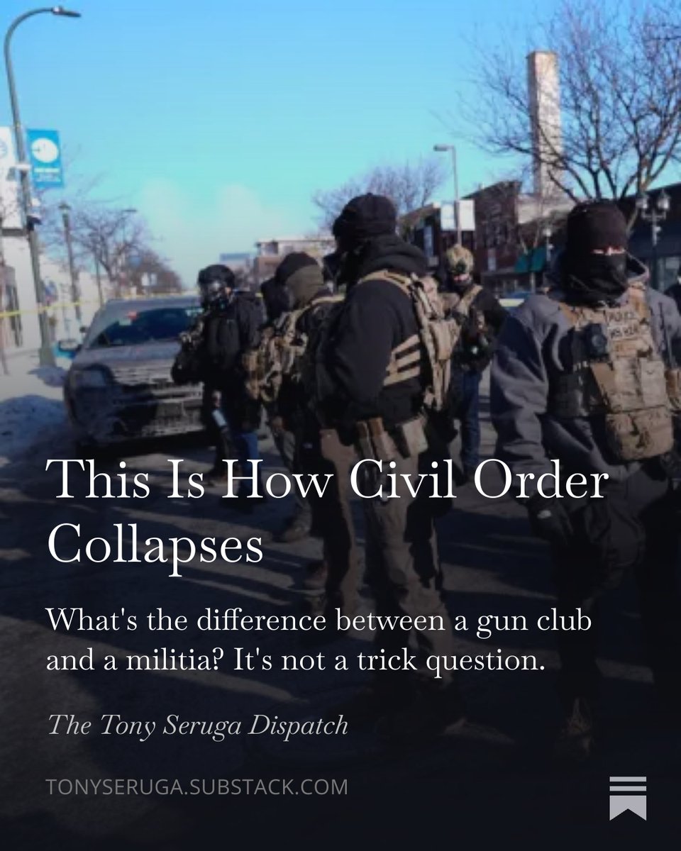 TonySeruga's tweet image. 🚨 Free speech doesn’t require body armor, rifles, or convoy coordination

What we are watching right now in Minneapolis is not “protest.” It is not “activism.” I wouldn’t even consider this any kind of civil disobedience.

What we are watching is organized ESCALATION……