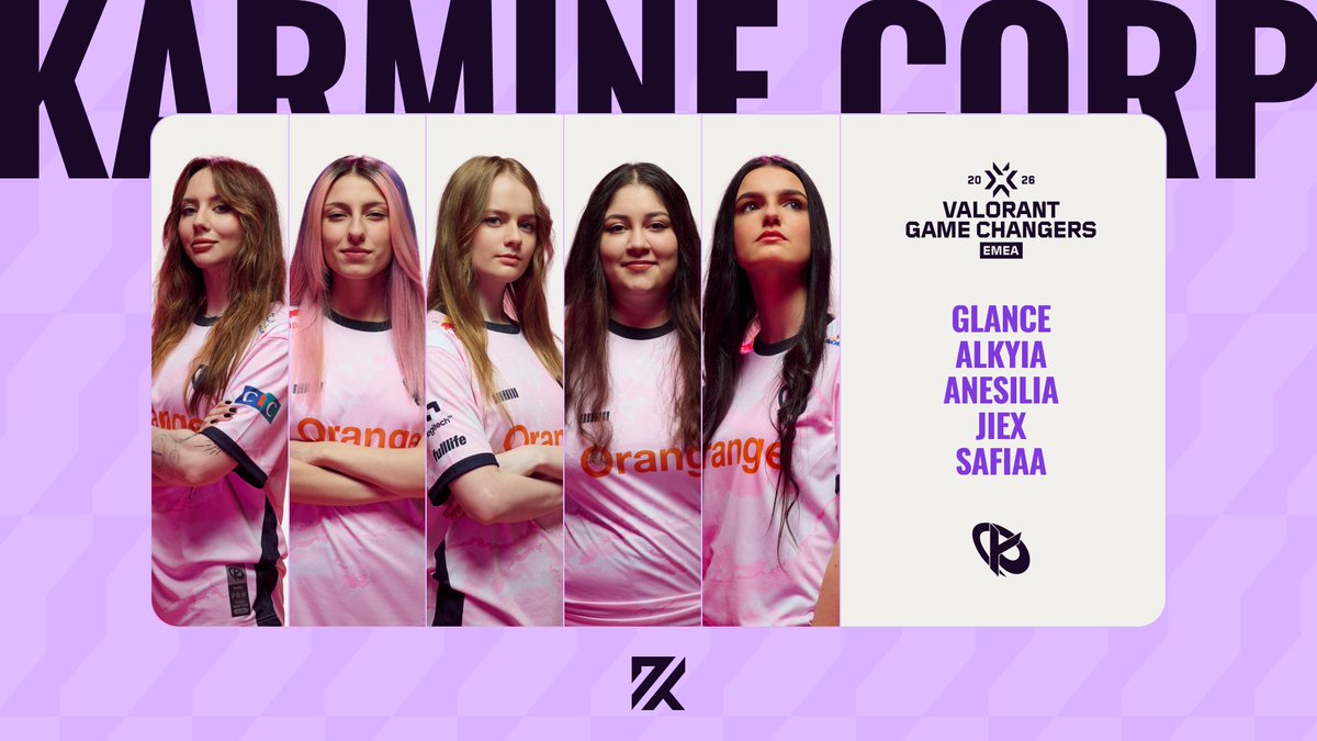 RemakeVAL's tweet image. KARMINE CORP GC 🇫🇷

Après une année de rédemption se concluant sur un top 5-6 au GCC, les reines en bleu attaquent cette saison 2026 avec le même roster et la même envie de tout gagner ! 

L’objectif est clair, retourner sur la scène mondiale pour y faire encore mieux !