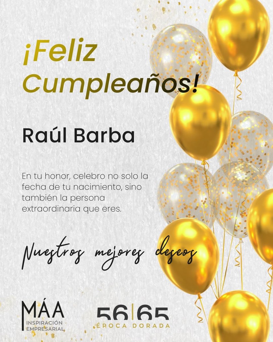 ¡Feliz cumpleaños! ⭐🥂

Te deseamos un año lleno de éxitos, salud y felicidad. 🎉🎂