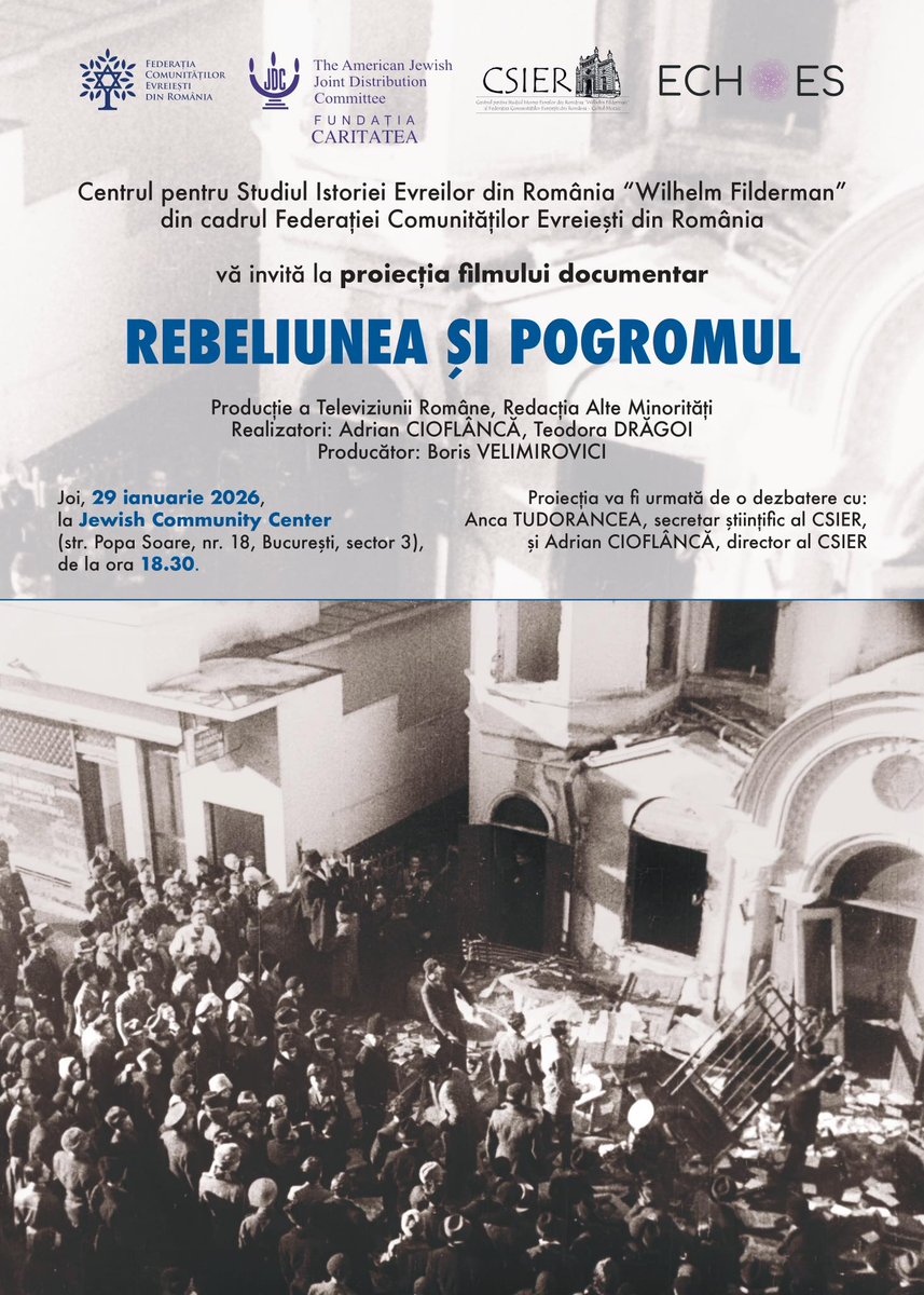 oana_toiu's tweet image. It was cold today at the Coral Temple in Bucharest, at the official ceremony dedicated to the International Holocaust Remembrance Day. It was not just the rainy weather outside.  

Every reminder of the unthinkable comes with the chilling effect of the question: "Are we doing…