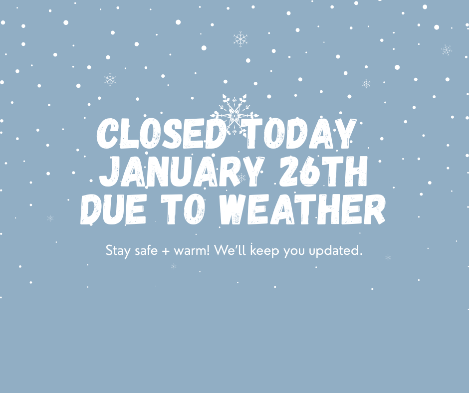 theBlastitall's tweet photo. We’re closed today, January 26th, due to the winter storm.
Stay safe and warm out there—we’ll keep you posted. ❄️ https://t.co/rRtbxmPWOr