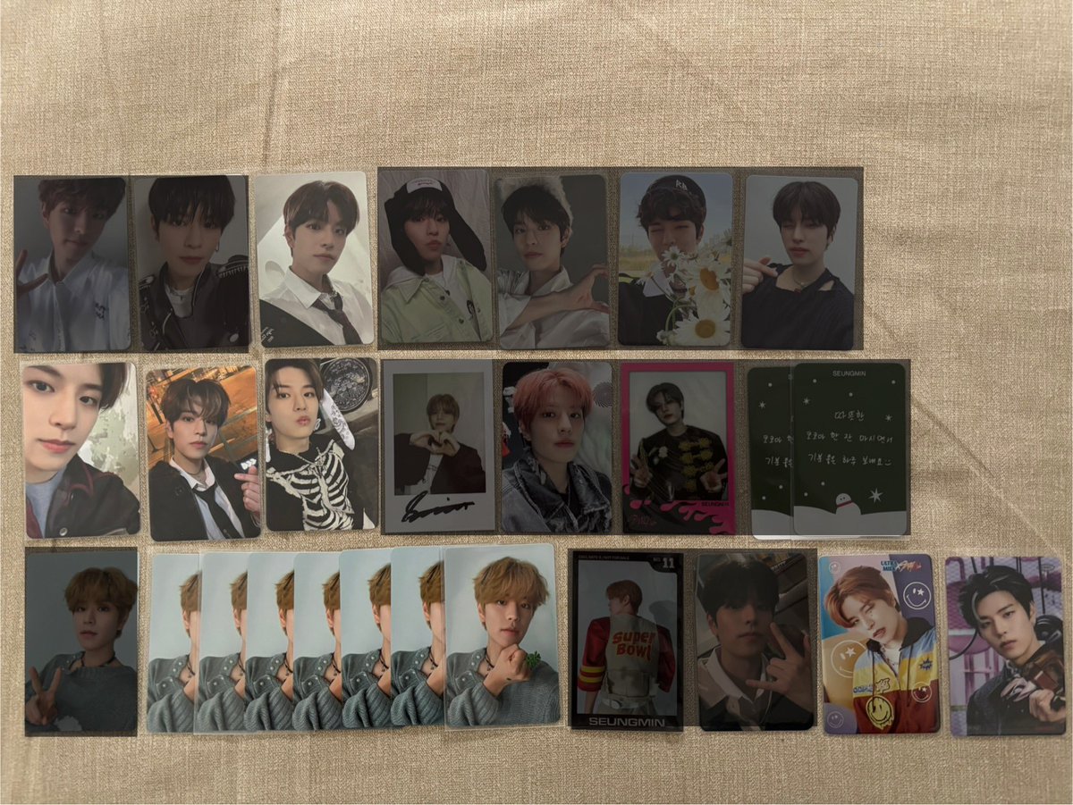 moon__mgr's tweet photo. straykids スキズ skzoo トレカ ラキドロ 交換 買取 代行 バンチャン リノ チャンビン ヒョンジン ハン フィリックス スンミン アイエン

譲 スンミン

求 買取 (銀行振込/PayPay送金)

〇表記額(表記なしは¥100/枚)＋送料
〇最安値でお譲り可能ですので値段交渉◎
〇お気軽にお声掛けください ·͜· https://t.co/UsoARzvvIO