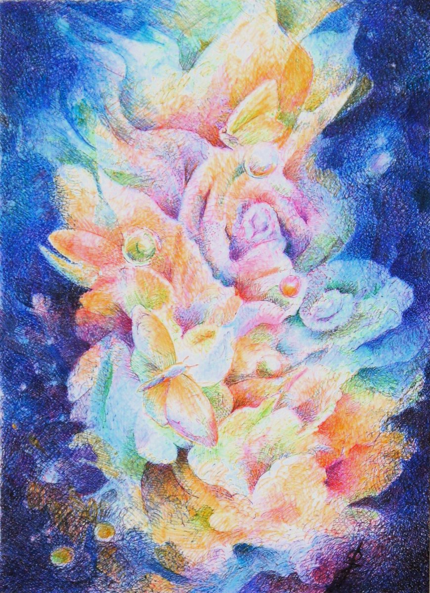 RT @d6S18SNSWSf8xen: 抽象度高めの絵を描いているときに、異常な