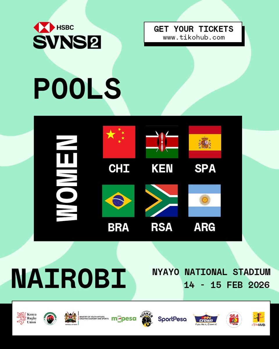 Image for the Tweet beginning: Pools confirmed. 🔒🔥
With Kenya 🇰🇪