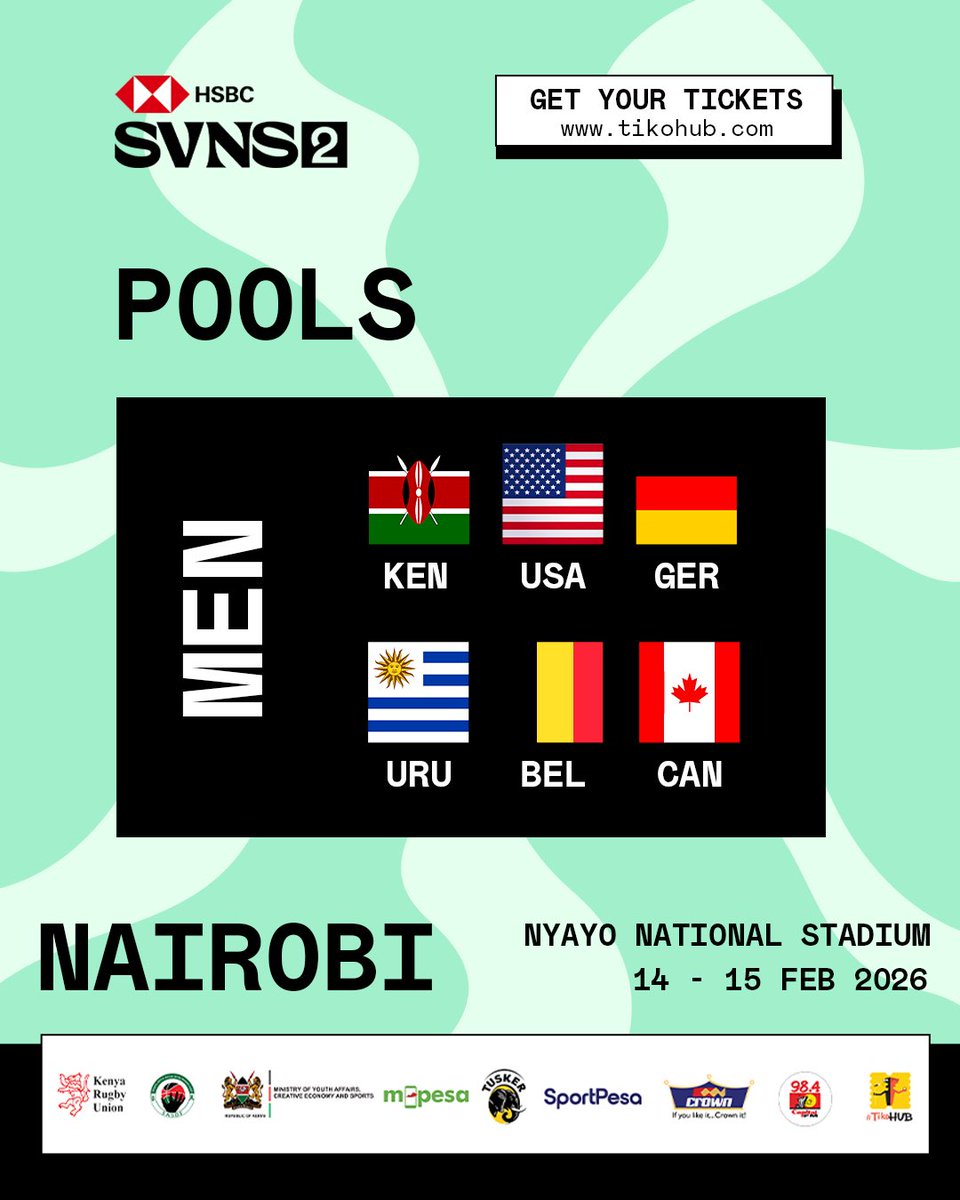 Image for the Tweet beginning: Pools confirmed. 🔒🔥
With Kenya 🇰🇪