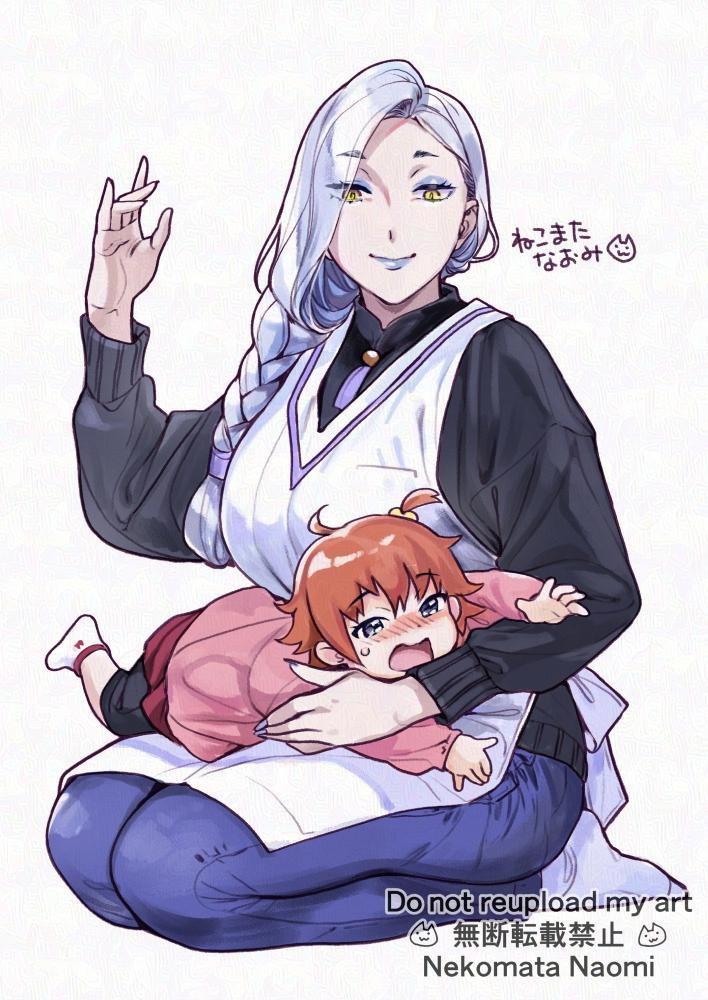 おみぃさんは悪い子におしりぺんぺんするかどうかというのが自分の中で結論が出ないところなんですけどそれはそれとしてプレイの一環としておしりぺんぺんされたいよねという絵です 