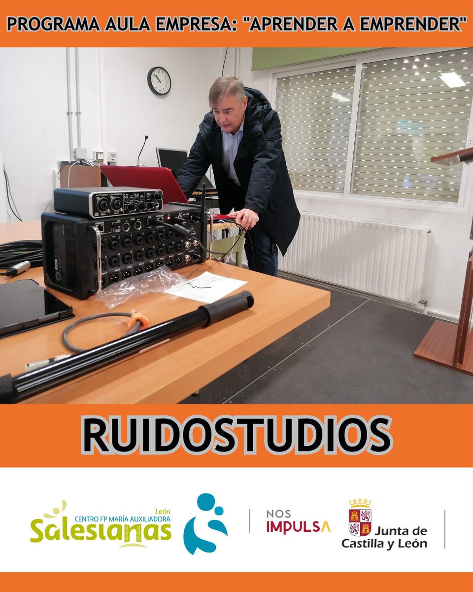 𝗙𝗣 𝗘𝗠𝗣𝗥𝗘𝗡𝗗𝗘: 𝗦𝗢𝗡̃𝗔𝗥𝗟𝗢, 𝗖𝗥𝗘𝗔𝗥𝗟𝗢, 𝗟𝗢𝗚𝗥𝗔𝗥𝗟𝗢
𝗣𝗿𝗼𝗴𝗿𝗮𝗺𝗮 𝗔𝘂𝗹𝗮 𝗘𝗺𝗽𝗿𝗲𝘀𝗮: “𝗔𝗣𝗥𝗘𝗡𝗗𝗜𝗘𝗡𝗗𝗢 𝗔 𝗘𝗠𝗣𝗥𝗘𝗡𝗗𝗘𝗥”
Ponente: 𝗣𝗮𝗯𝗹𝗼 𝗩𝗲𝗴𝗮 (𝗥𝘂𝗶𝗱𝗼𝘀𝘁𝘂𝗱𝗶𝗼𝘀)
Taller: “𝗦𝗼𝗻𝗶𝗱𝗼 𝗲𝗻 𝗮𝗰𝗰𝗶𝗼́𝗻” 🎬
#AulaEmpresaCyL