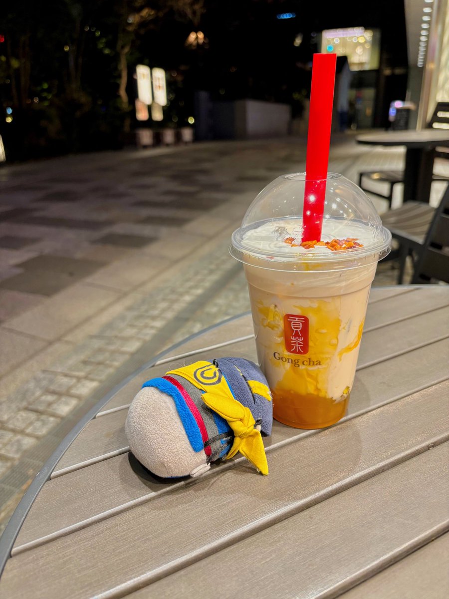 lalalaoalalal's tweet image. ゴンチャしてきたゃ〜！
おいしい〜！ハニーハントの味がする🧸🍯💛
また飲むぞ！