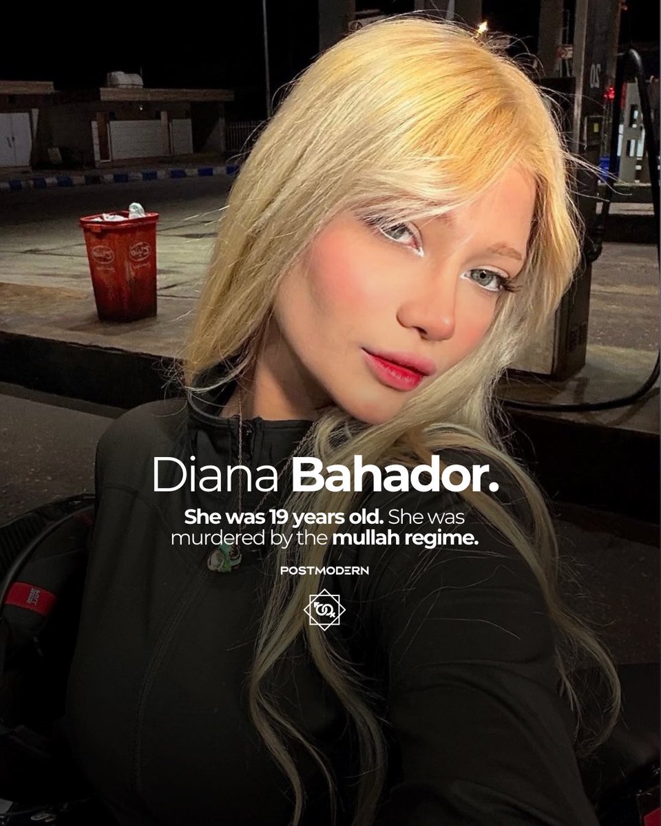 posttmodern's tweet photo. MOLLA REJİMİ GENÇLERİ KATLEDİYOR • Diana Bahador, 19 yaşındaydı. “Baby Rider” olarak bilinen profesyonel bir motosikletçiydi ve aynı zamanda tanınan bir blog yazarıydı. Gonbad-e Kavuslu, Türkmen kökenliydi. Motosikletine büyük bir tutkuyla bağlıydı; ona “oğlum” diye hitap eder, kardeşiyle birlikte çalışırdı.

Ölümü kamuoyuna önce bir “motor kazası” olarak duyuruldu. Ancak arkadaşlarının aktardıkları ve şehirden gelen bilgiler, 8–9 Ocak tarihlerinde protestolara katıldığını ortaya koydu. Diana Bahador molla rejimi tarafından katledildi; ailesine ise yoğun baskı uygulanarak ölümünün bir kaza olduğu yalanı zorla kabul ettirildi.
—
Diana Bahador was 19 years old. She was a professional motorcyclist known as “Baby Rider” and also a well-known blogger. She was of Turkmen descent from Gonbad-e Kavus. She had a deep passion for her motorcycle, calling it “my son,” and worked alongside her brother.

Her death was initially announced to the public as a “motorcycle accident.” However, according to accounts from her friends and information coming from the city, she had participated in the protests on January 8–9. Diana Bahador was killed by the mullah regime, and her family was forced, under severe pressure, to repeat the lie that her death was the result of an accident. #Iran #IranMassacre #DianaBahador #IranRevoIution2026