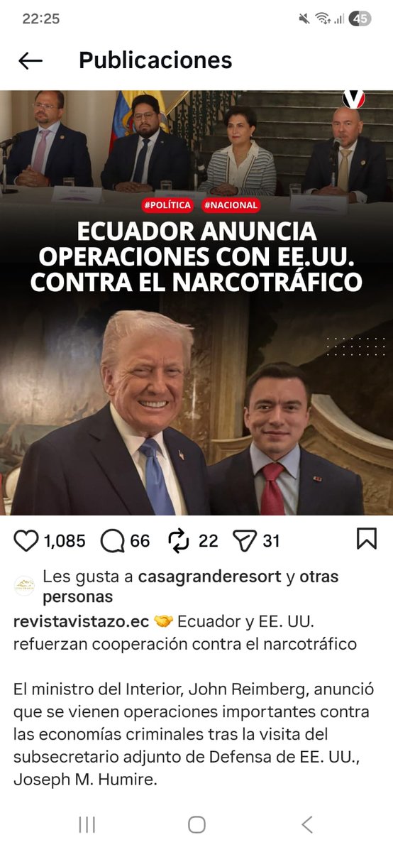 Nuestro buen amigo <a href="/jmhumire/">Joseph M. Humire</a> es hoy Secretario Adjunto de Defensa de #EEUU
<a href="/realDonaldTrump/">Donald J. Trump</a>
<a href="/DonaldTrump/">Donald J. Trump</a>
<a href="/DanielNoboaOk/">Daniel Noboa Azin</a>